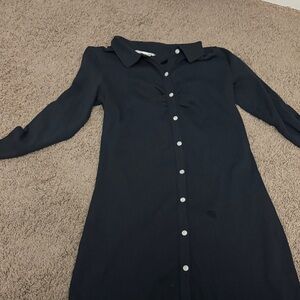 American Eagle Outfitters Black Long Sleeve Dress
